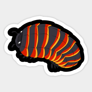 Red Ember Bee Isopod Sticker